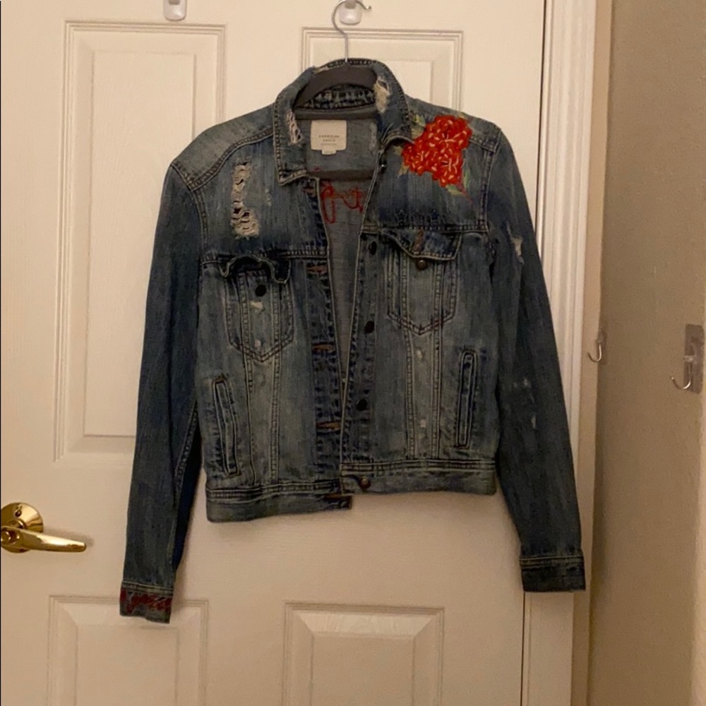Ripped jean jacket